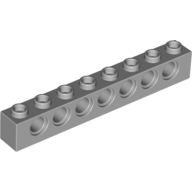 Lego kostka s otvory (kostička s dírami) 1x8, světle modro šedá (4211442)